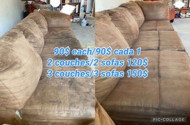 (Couches/sofas) (Mattresses/colchones) (Carpets/Alfobras) 90$/2=120$/3=150$