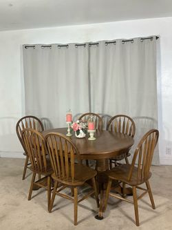 Mesa Comedor de Madera Solida y 6 Sillas