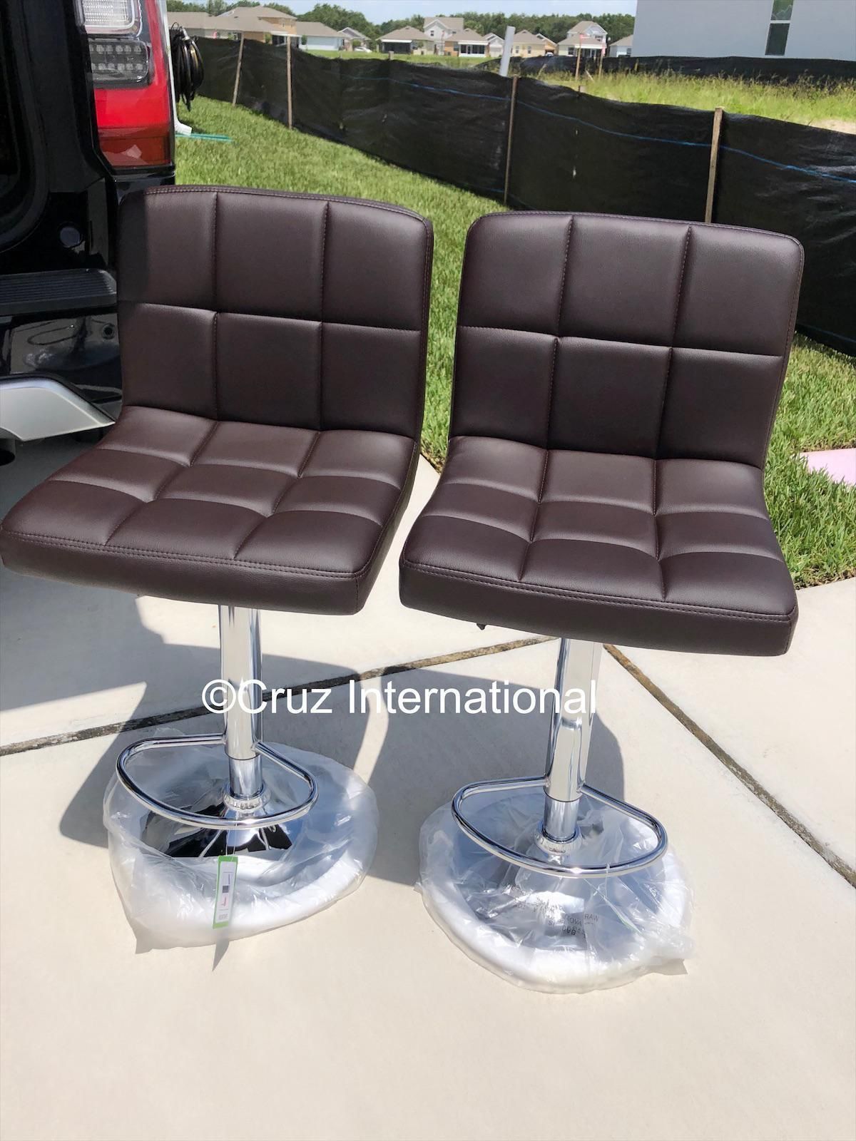 New 2 Brown Bar Stools 