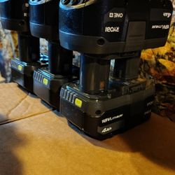 Ryobi 18V Batteries (FREE CHARGER)