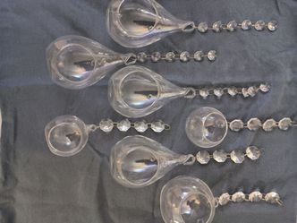 Crystal Chandelier Drop Pendants Set