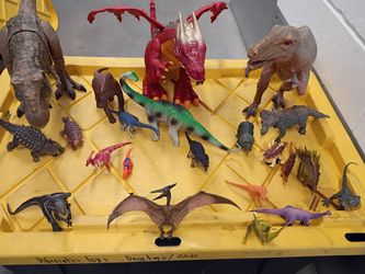 The 19 Mini ,& Medium Dinosaurs 3 Big ,,,& The Godzilla 