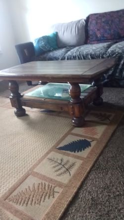 Coffee Table And Area Rug Seen Make Offer