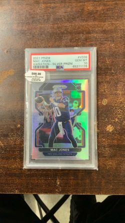 🏈 Mac Jones Rookie Card #V336 | 2021 Panini Prizm Silver Prizm Variation | PSA GEM MINT 10 | Patriots | $99.99