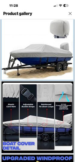 Brand New Heavy Duty Boat Cover for 16-18ft Boats
