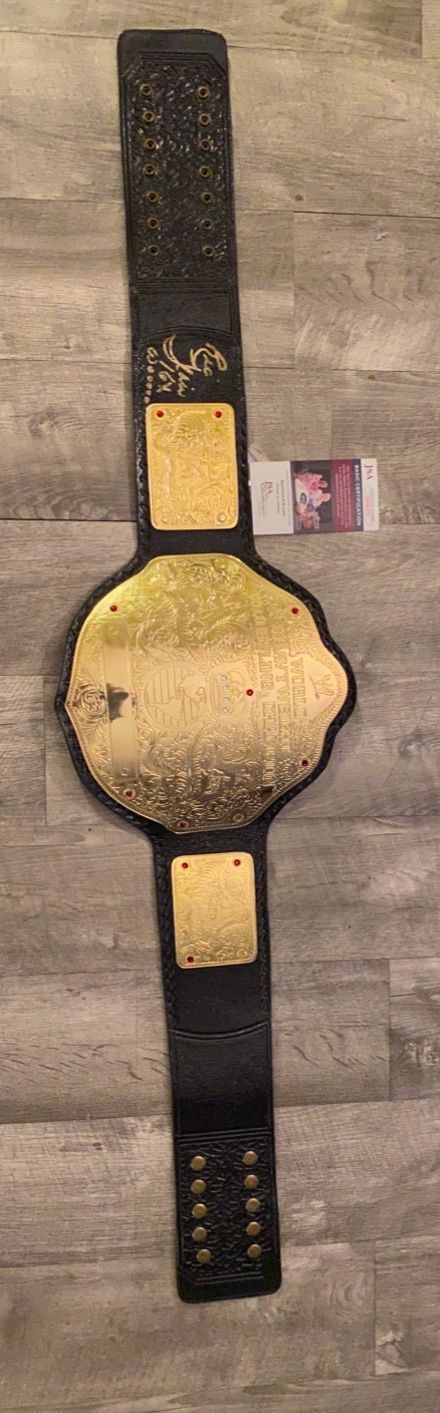 World Heavyweight Belt Signed Rick Flair COA