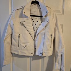 White BlankNYC Leather Jacket Size S