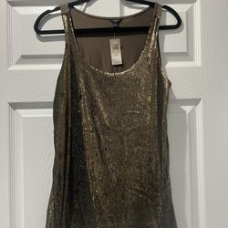 Ann Taylor Bronze Sequin Top