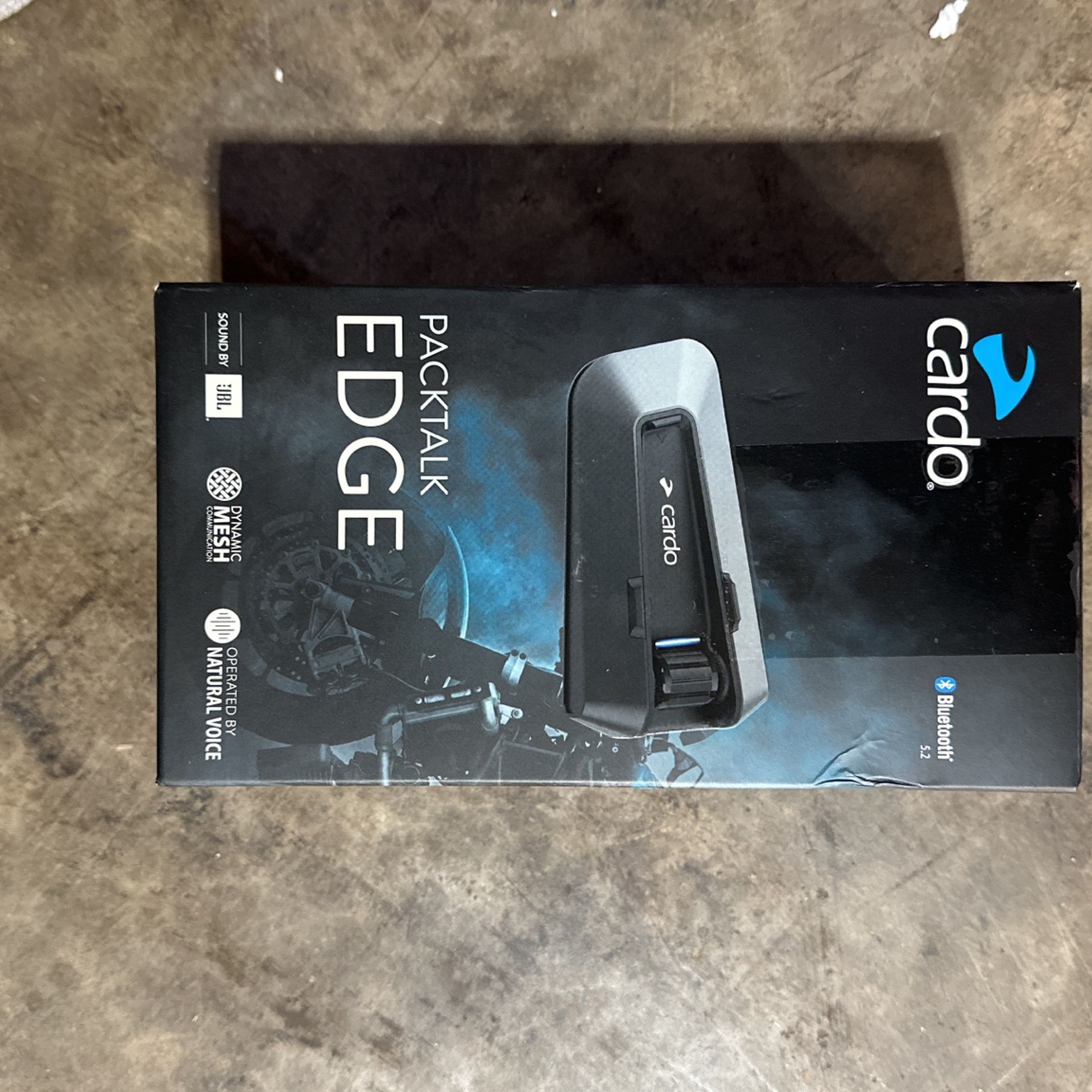 Cardo PACKTALK Edge Motorcycle Bluetooth Communication System Headset Intercom - Dual Pack, Black