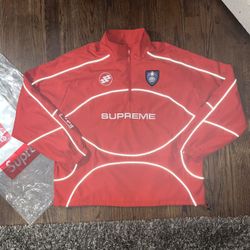 Supreme Reflective Pping Pullover Red🔥