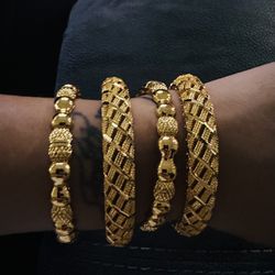heavy gold plated bangles 