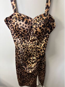 Leopard print corset bodycon dress