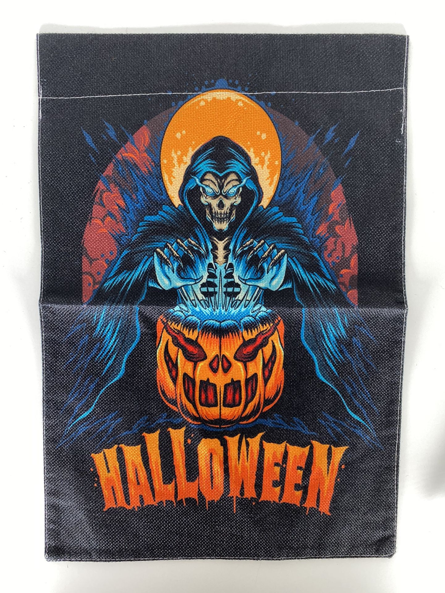 NEW Halloween Garden Flag - Skull Pumpkin