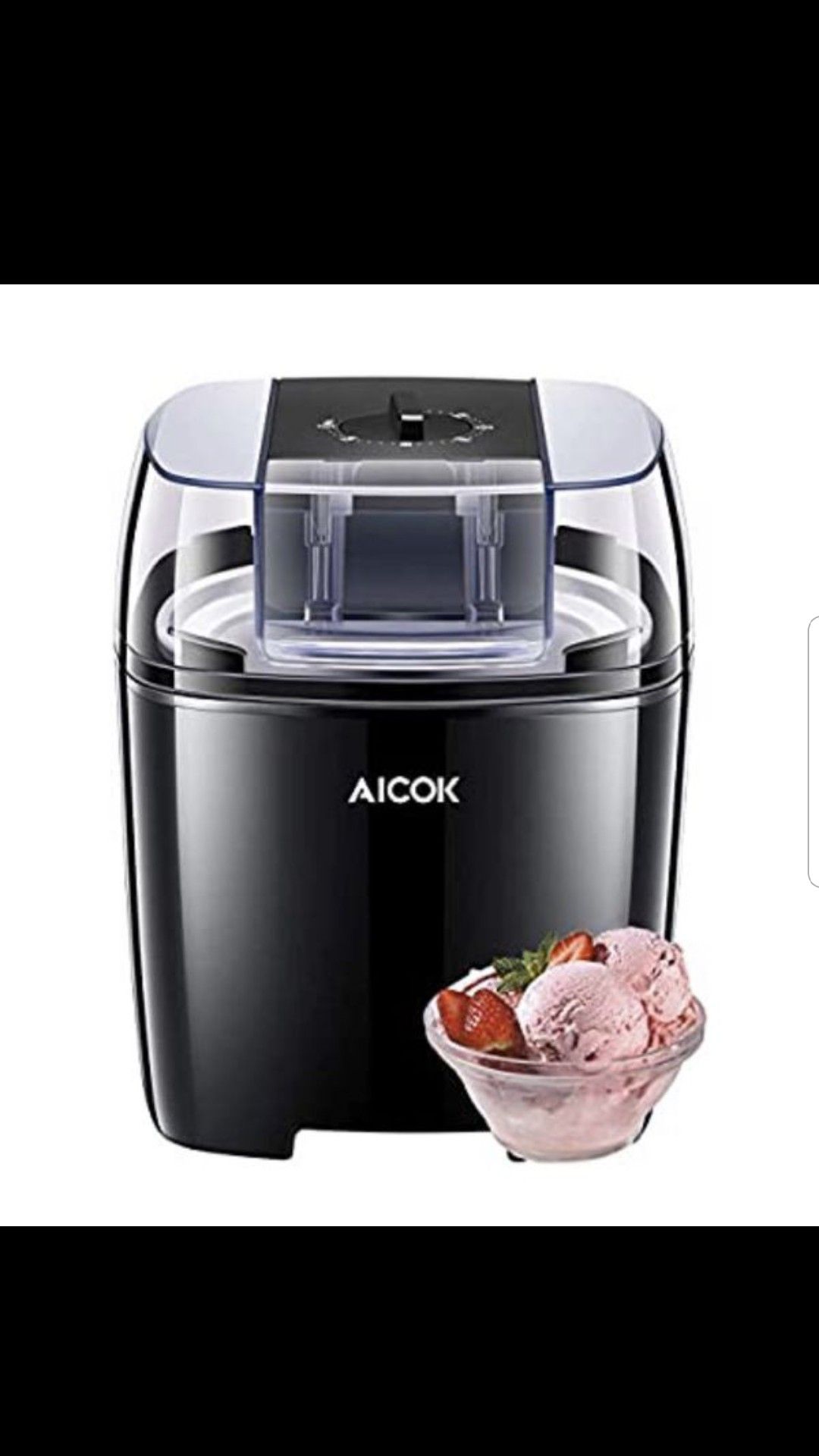 Aicok Ice Cream Maker, Frozen Yogurt and Sorbet Machine
