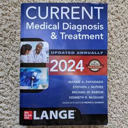 2024 LANGE Papadakis McPhee Rabow Current Medical Diagnosis and Treatment medical book atlas