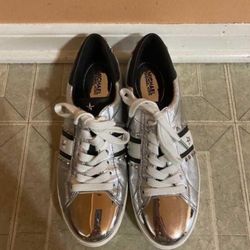 Micheal kors Frankie stripe star silver sneakers