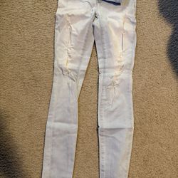 Pacsun Super Stretch Light Jeans Ripped 