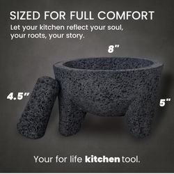 The original Molcajete Mexicano volcanic rock Handmade of Authentic Lava Rock in Mexico - Molcajete de Piedra volcanica - Molcajete Mortar Pestle molc