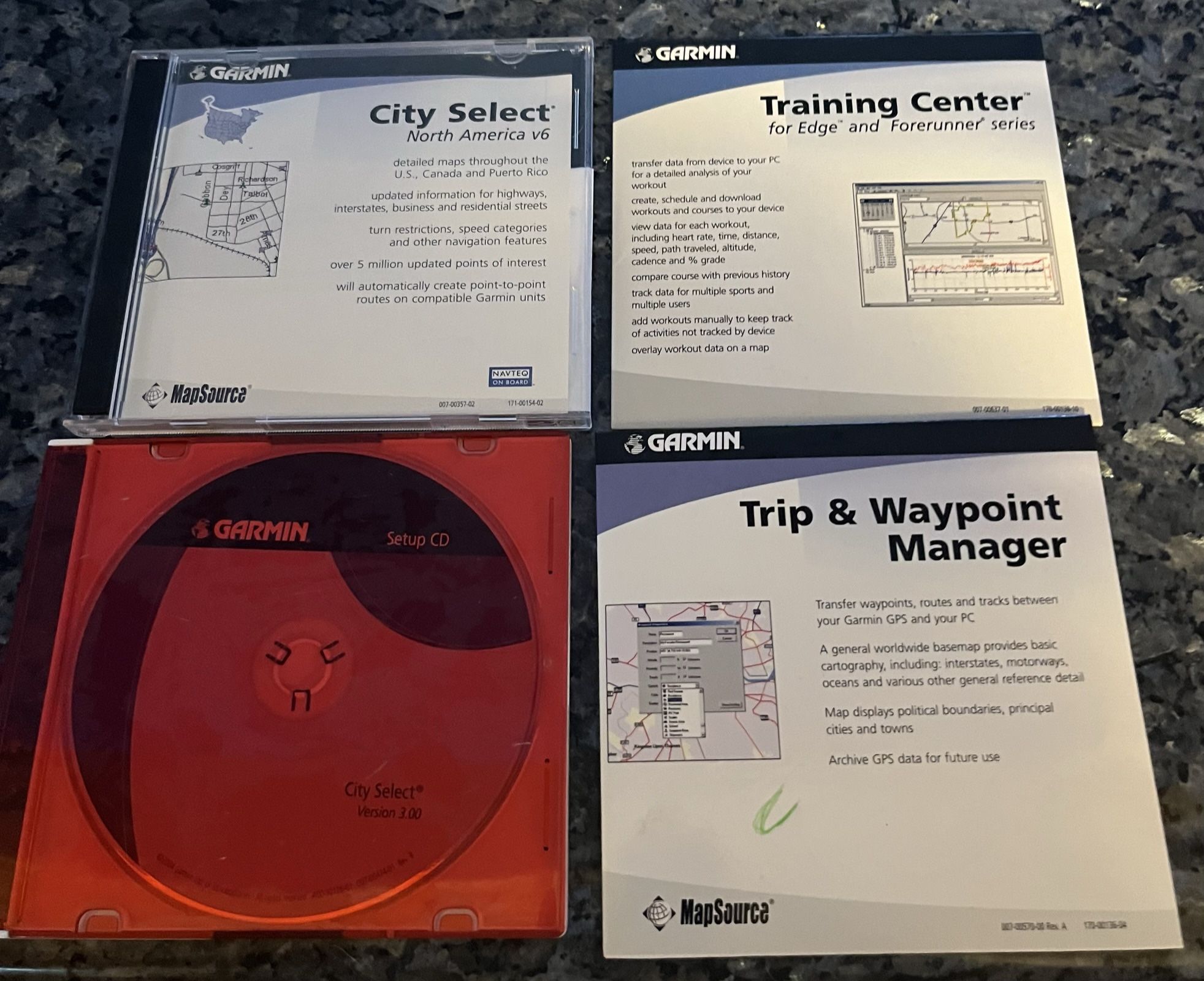 Garmin City Select North America V6 Cd , Training Center & Trip and Waypoint Manager 