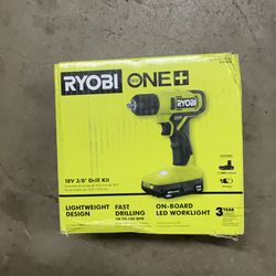 Ryobi 18V 3/8” Drill Kit