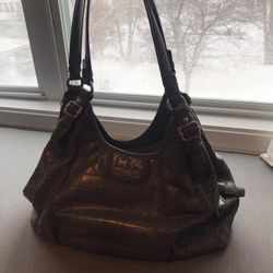 Gray Coach Bag W Wallet