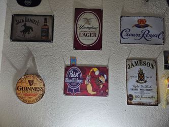 Metal beer signs