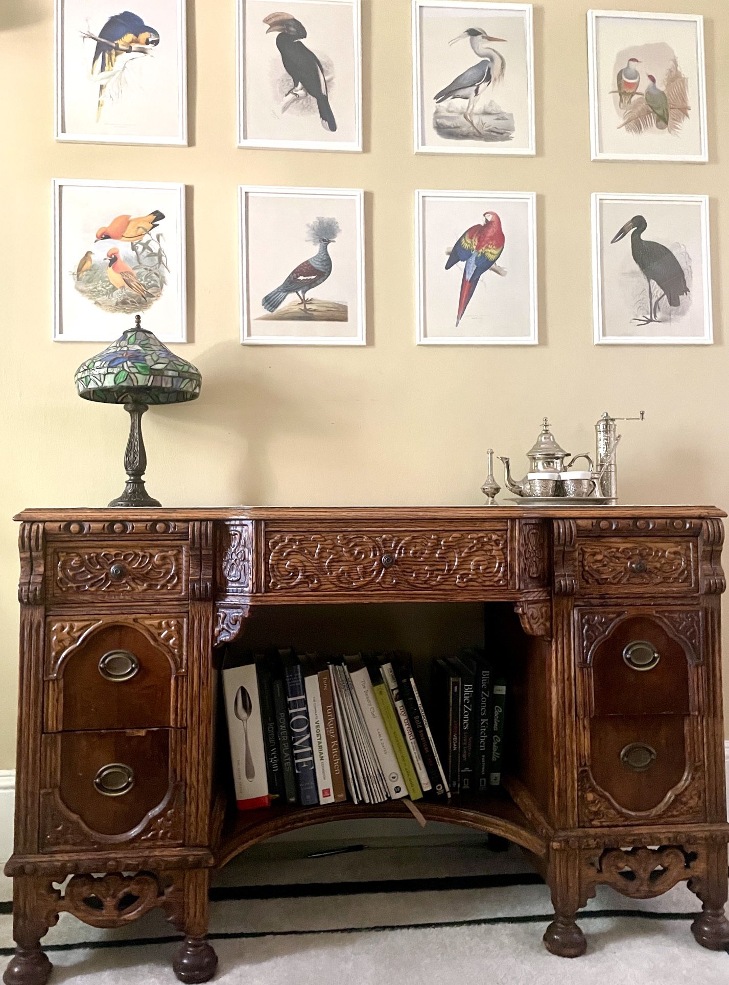 Carved Writing Office Desk