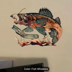 Fish Metal Wall Decor, Vibrant Colors & Intricate Design