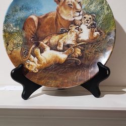 A Watchful Eye, Lions Collectible Plate, 