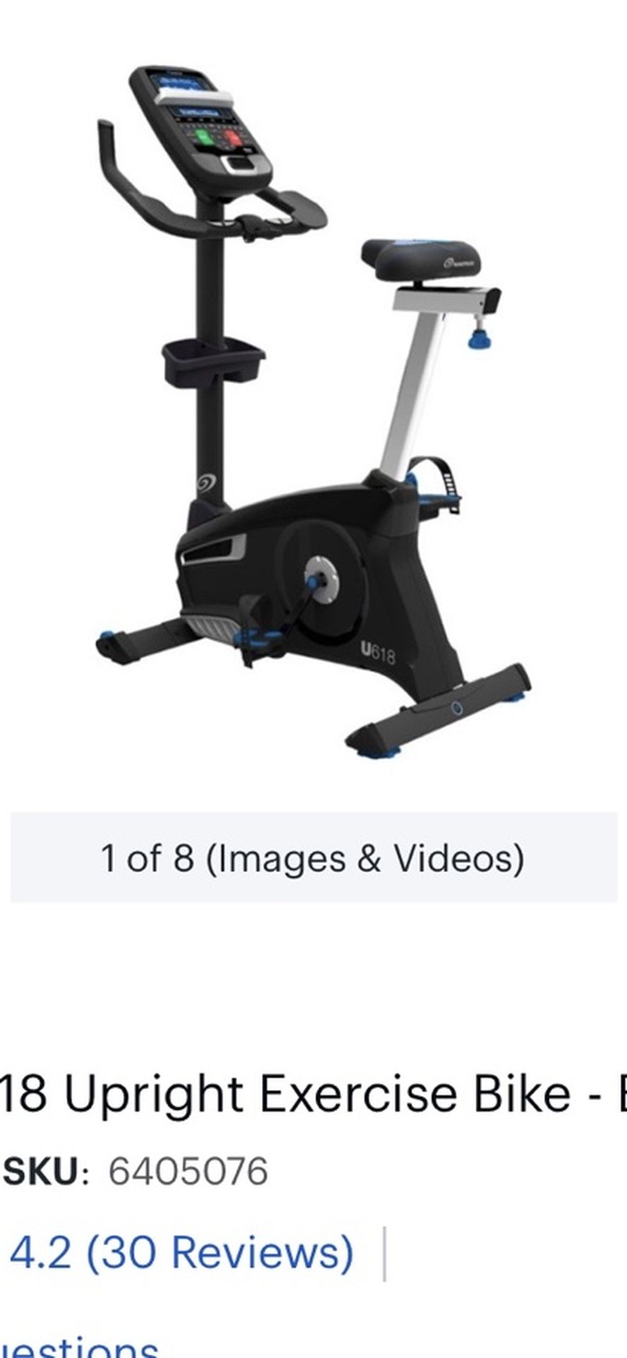 Nautilus u618 upright exercise bike, like new and assembled. Ready to pick up