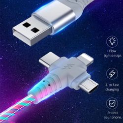 3 In 1 Charging Cord With Lights