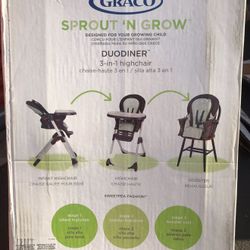 Graco Sprout ‘N Grow DuoDiner 3-in-1 Infant Highchair to Booster