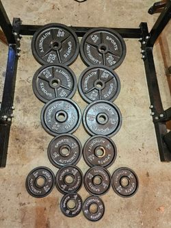 255lbs sports authority Olympic 2" weights