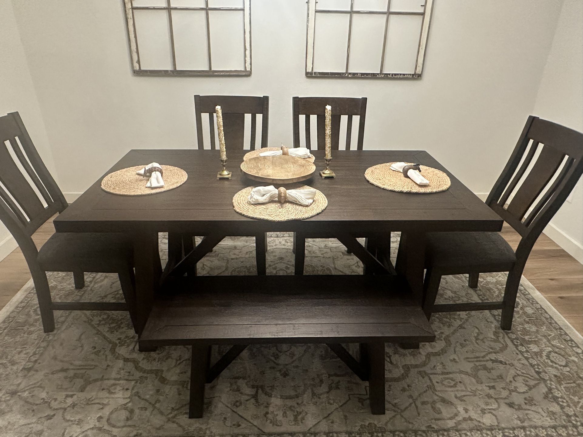 Dinning Room Table With 4 Chairs & Optional Bench