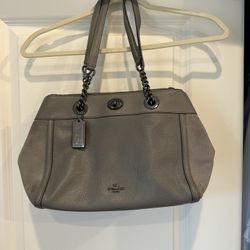 Like New Gray Coach Purse