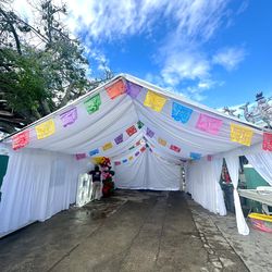 Canopy draping backdrop