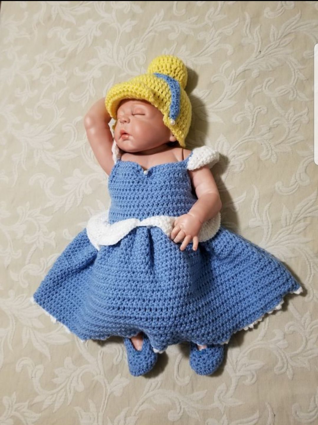 crochet baby cinderella hallween costume