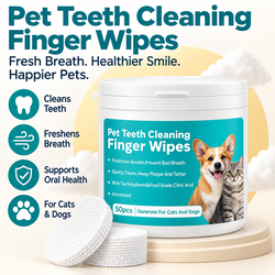 Dog & Cat Finger Teeth Wipes – Dental Cleaning Wipes