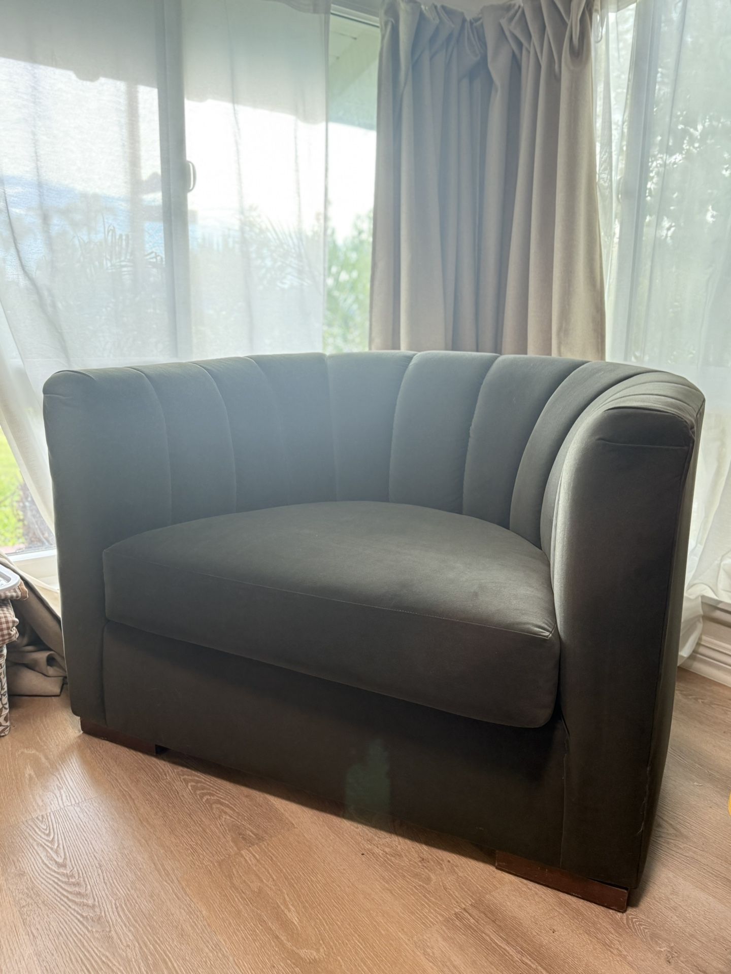 Rough Green Corner Couch