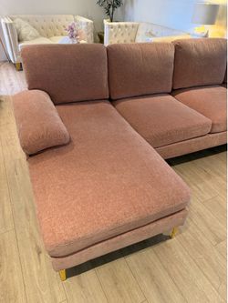 Sectional Sofa (pink - Dusty Rose)