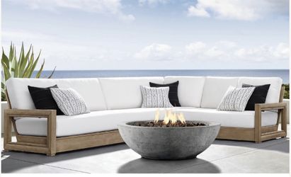 Restoration hardware Ixtapa fire pit and propane tank box Cover