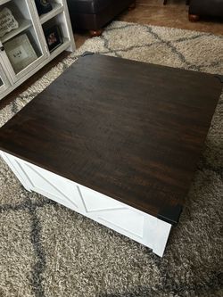 Center table drop down / unfolded