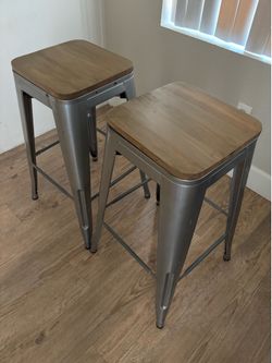 2 Counter Stools - Grey