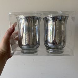 Silver Vases 2 For $10
