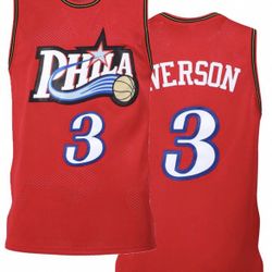 🔥Red ALLEN IVERSON Jersey🔥