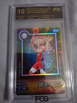 2025-2026 topps Tyrese maxey graded 10