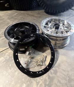 Big Sale. On Dirtylife 15x7 Beadlock wheels & 35x10-15 Tensor Regulator 2 tires for CAN AM 4 Lug & POLARIS KAWASAKI SPEED UTV SEGWAY CFMOTO  SXS (We F
