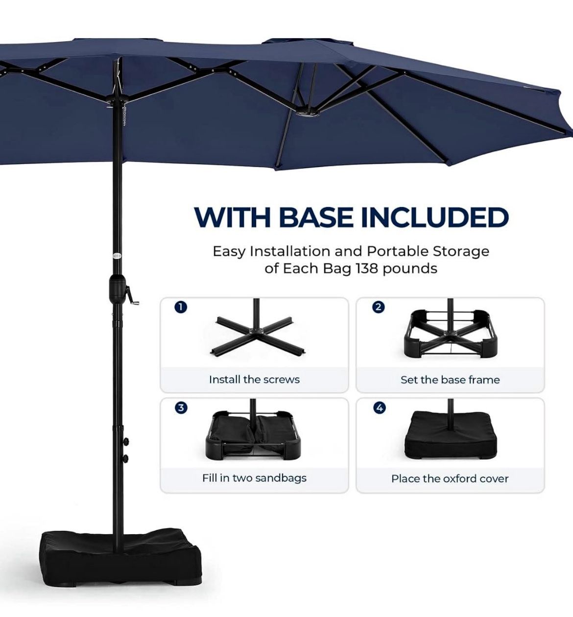install patio umbrella in base Heavy-Duty Fillable with Wheels Create a sleek and stable foundation for your cantilever umbrella with this durable in Best Choice Patio Umbrella
