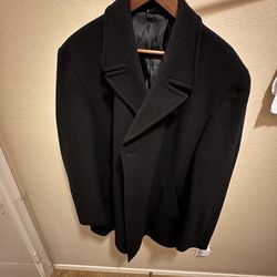 Men’s black wool coat