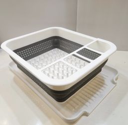 🎀 Collapsible Dish Drying Rack, Portable Dish Drainer